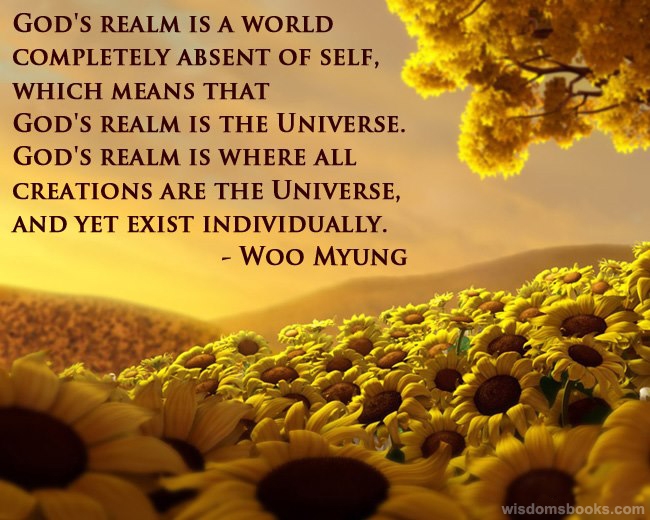 God’s realm is a world